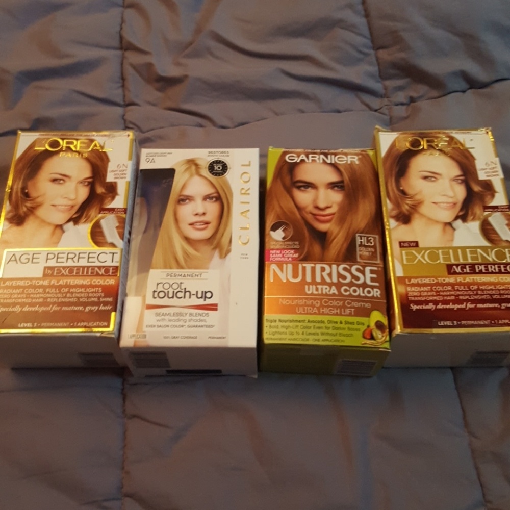 4 boxes of blonde hair dye